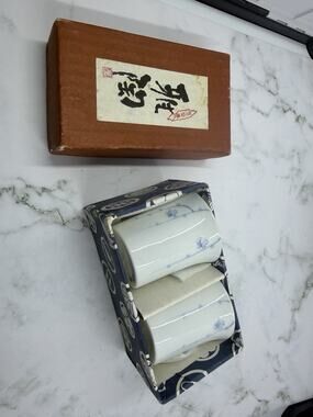 Arita Ware Meoto Yunomi Japanese Tea Cup Set Kaoru Kiln Sake Cups, Pair In Box